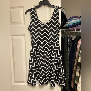 Black and White Patterned Dress